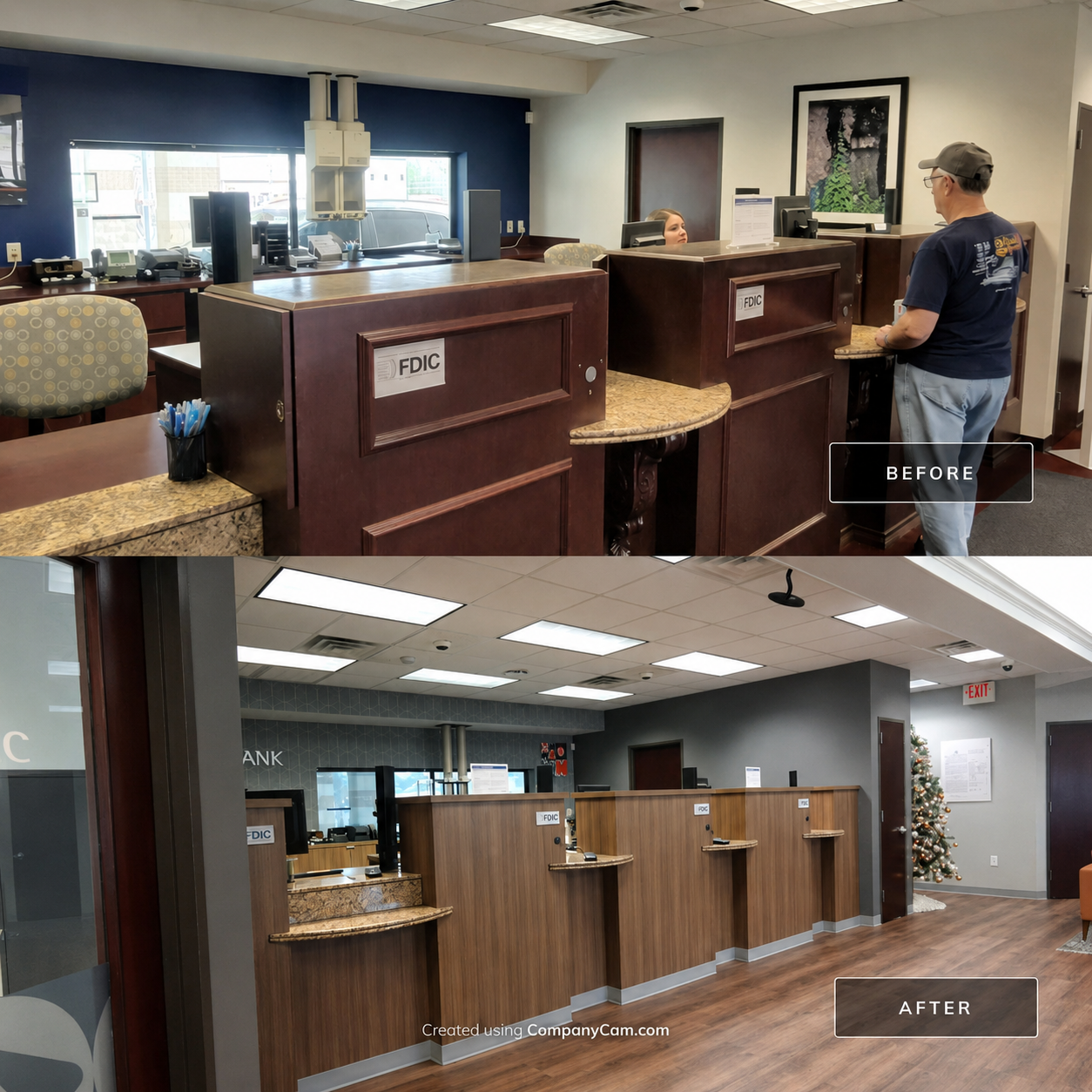 Before and after comparison of commercial facility improvement 11