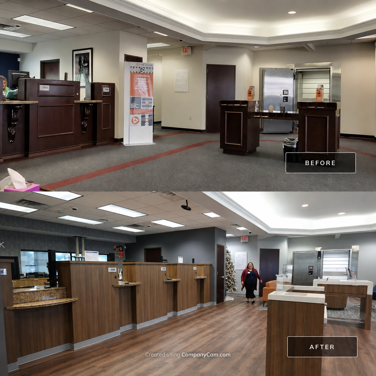 Before and after comparison of commercial facility improvement 12