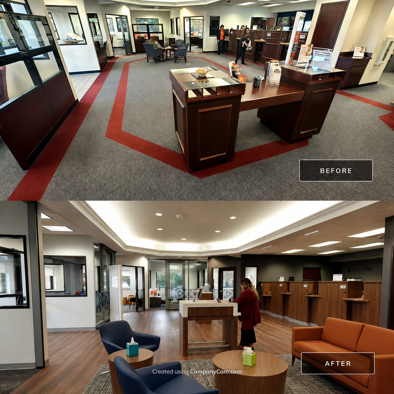 Before and after comparison of commercial facility improvement 13