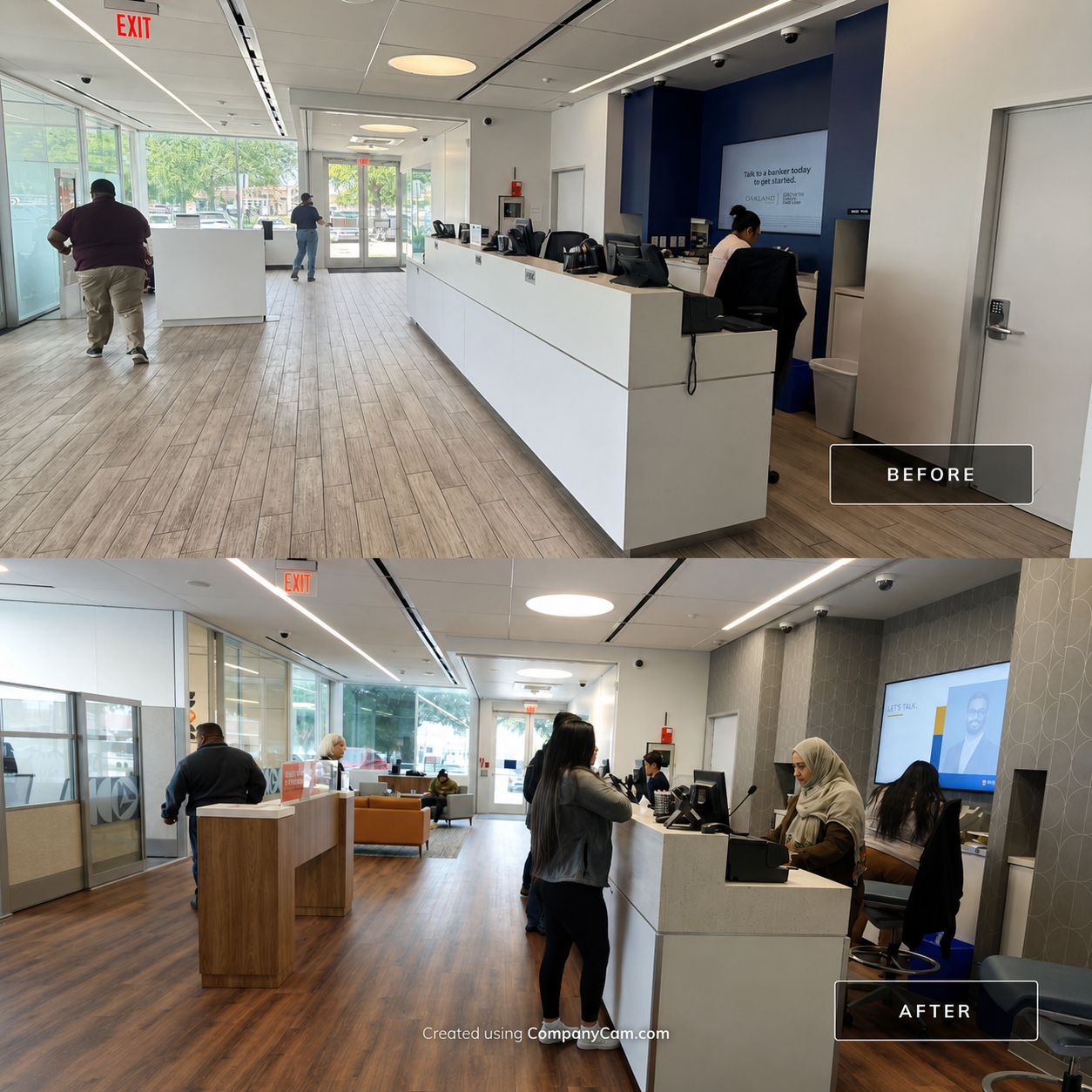 Before and after comparison of commercial facility improvement 15