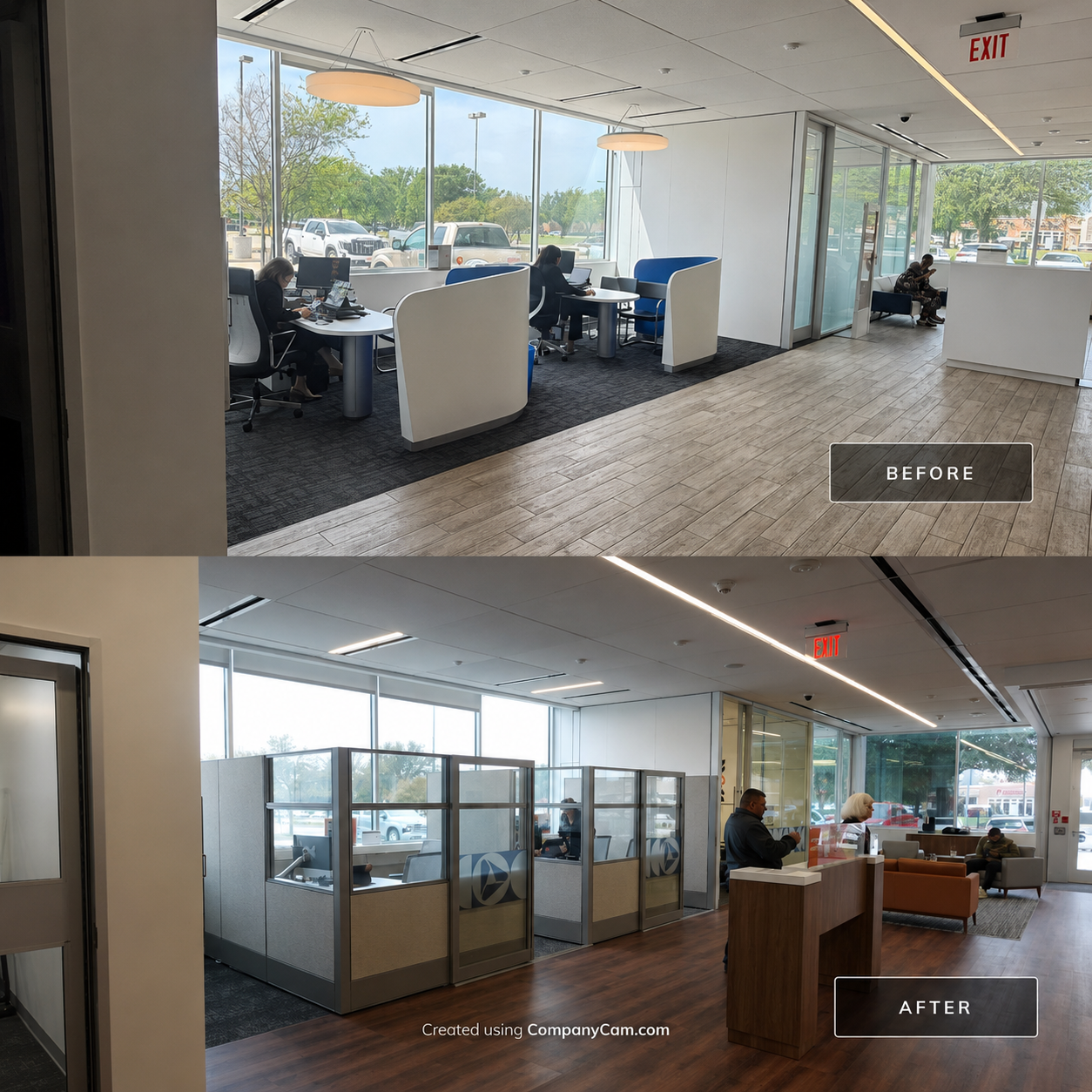 Before and after comparison of commercial facility improvement 18