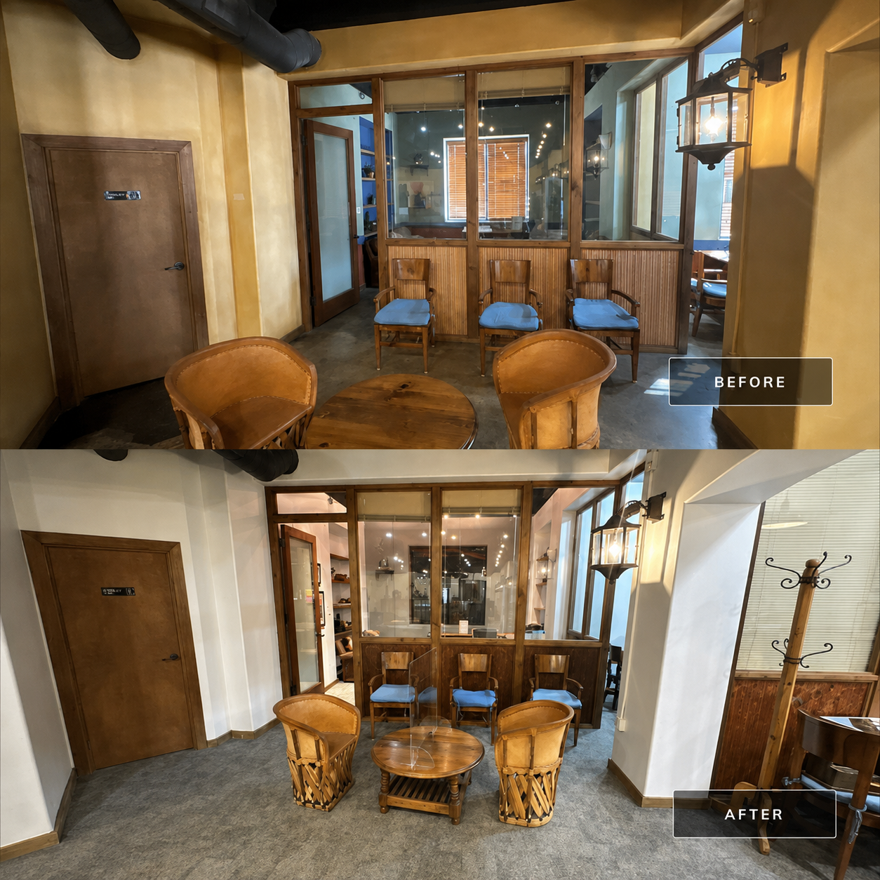 Before and after comparison of commercial facility improvement 3