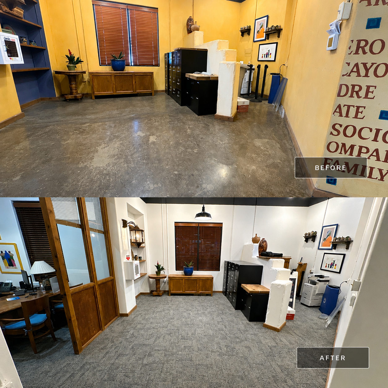 Before and after comparison of commercial facility improvement 4