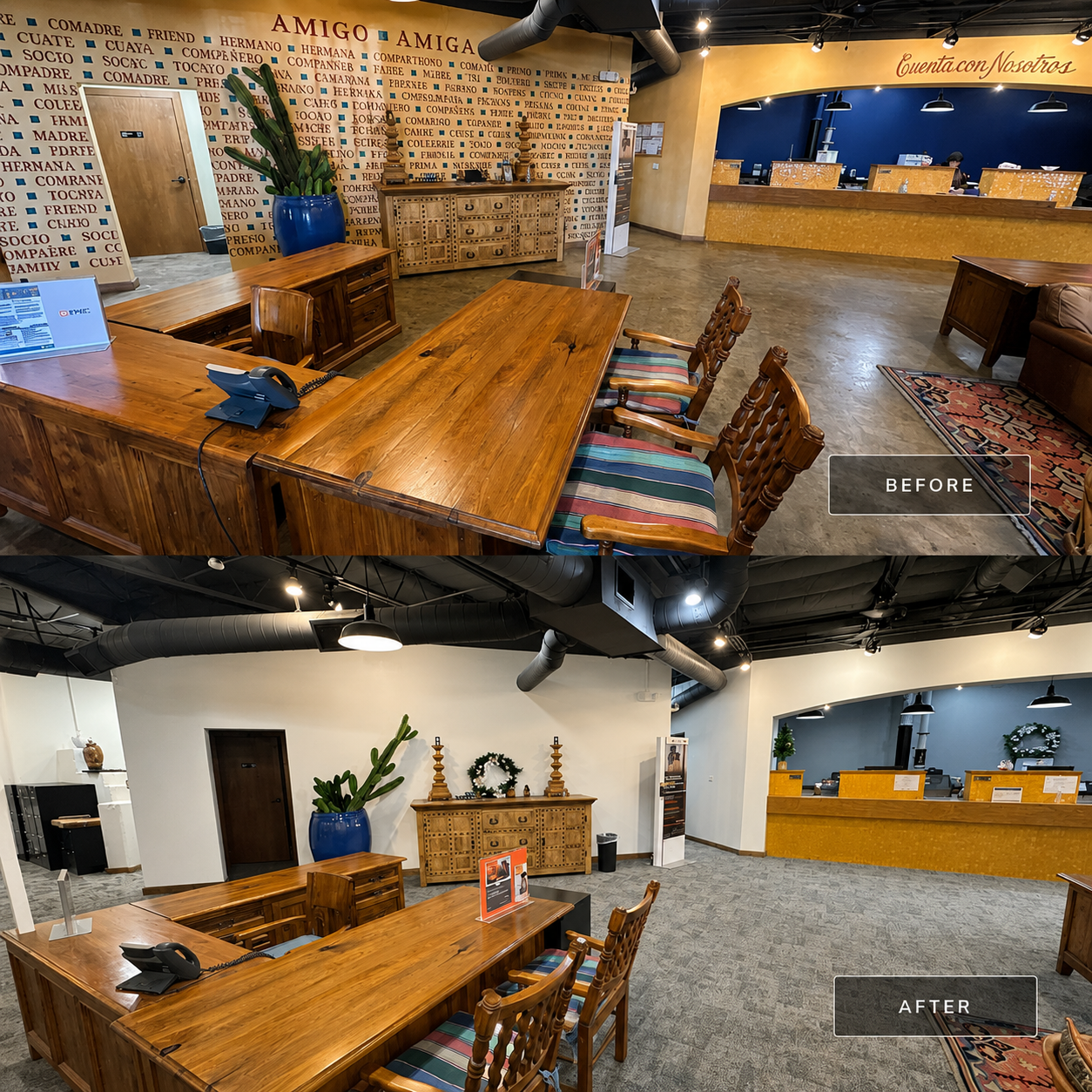 Before and after comparison of commercial facility improvement 5